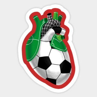 Soccer heart Sticker